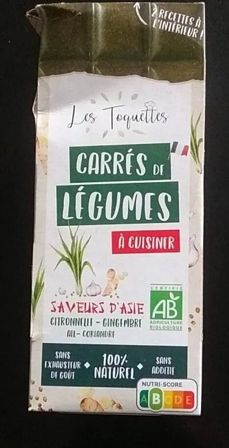 Carrés de légumes à cuisiner