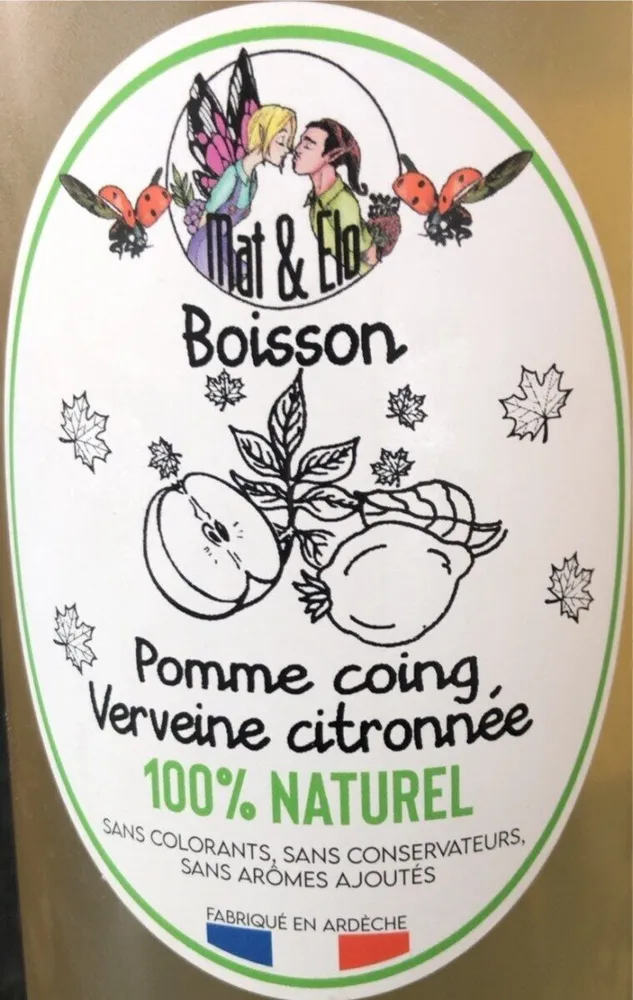 Boisson pomme coin verveine citronnée