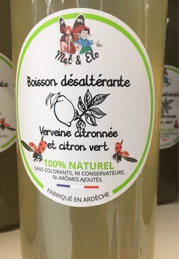 Boisson desalterante verveine citronnee et citron vert