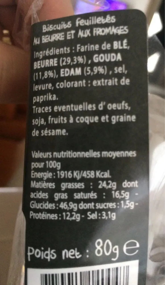 Palmiers fromage