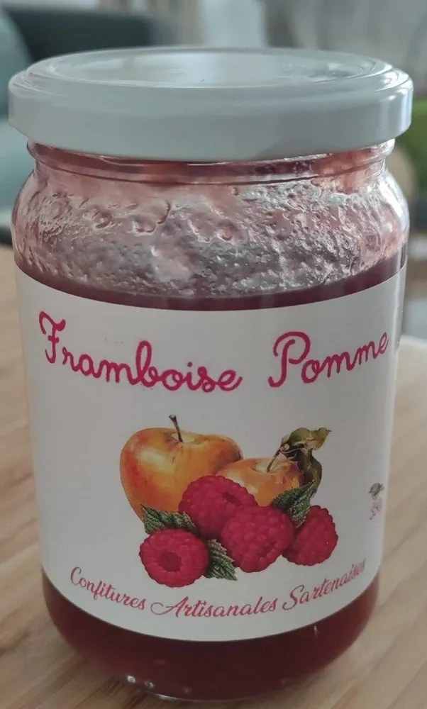 Confiture artisanale pomme framboise