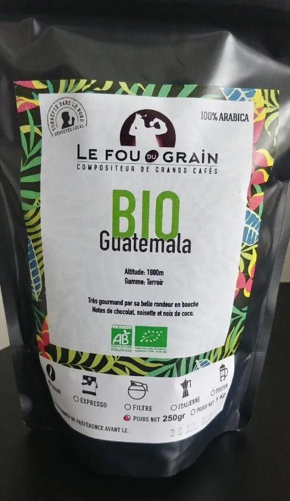 CAFE BIO GUATEMALA LE FOU DU GRAIN