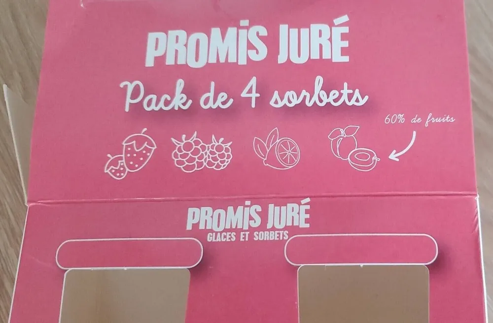 Pack de 4 petits pots - Sorbet Plein Fruit