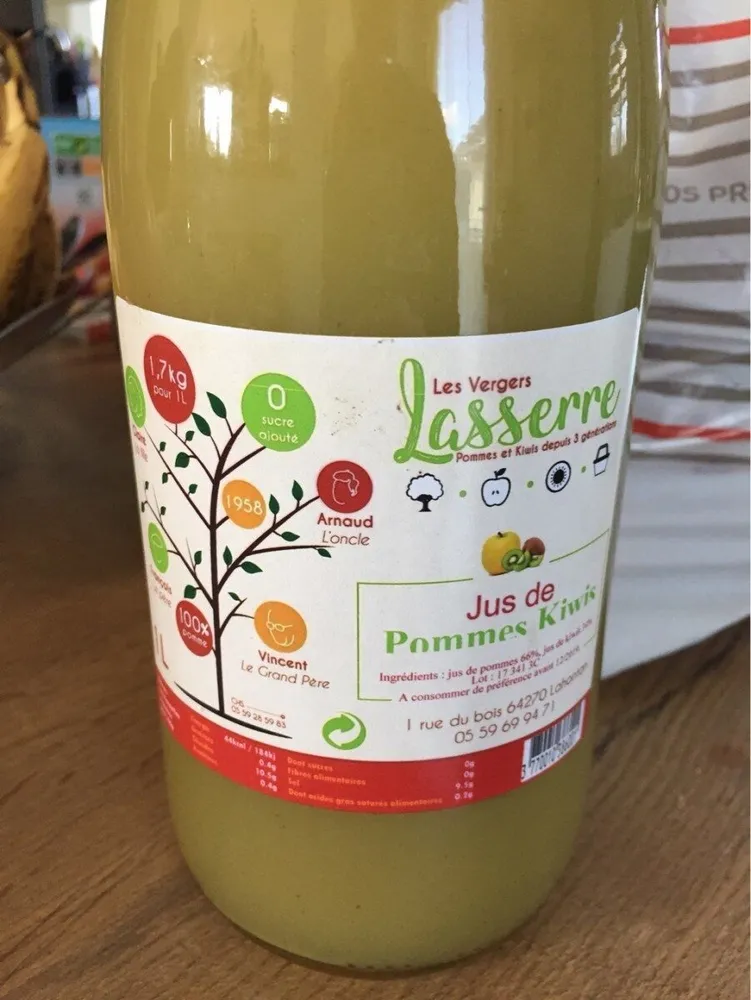 Jus de pommes kiwis