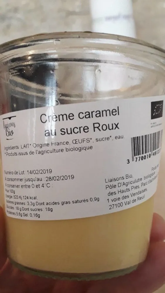 Crème caramel au sucre roux