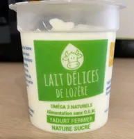 Yaourt fermier nature sucré