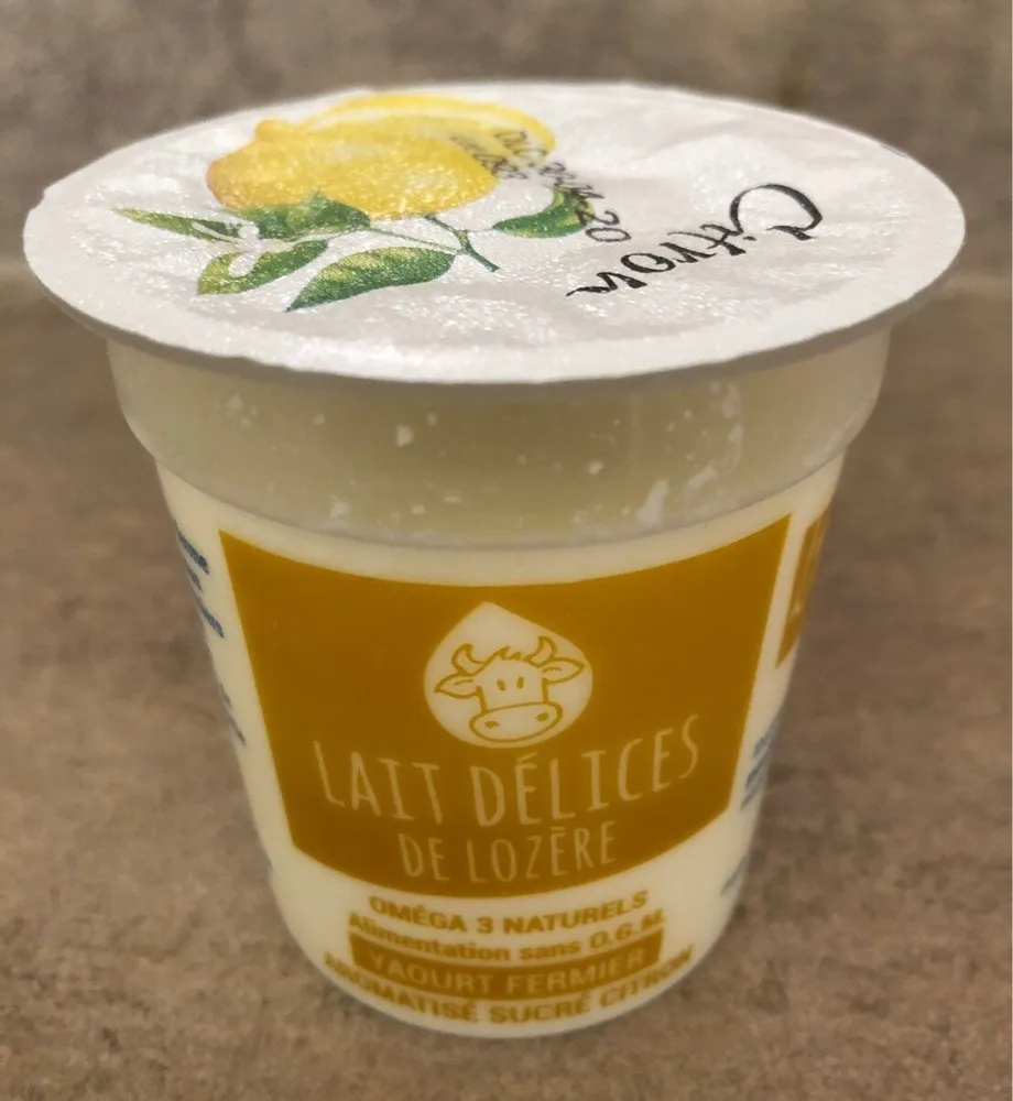 Yaourt fermier sucré citron