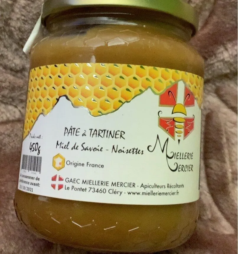 Pâte à tartiner miel de savoie - noisettes
