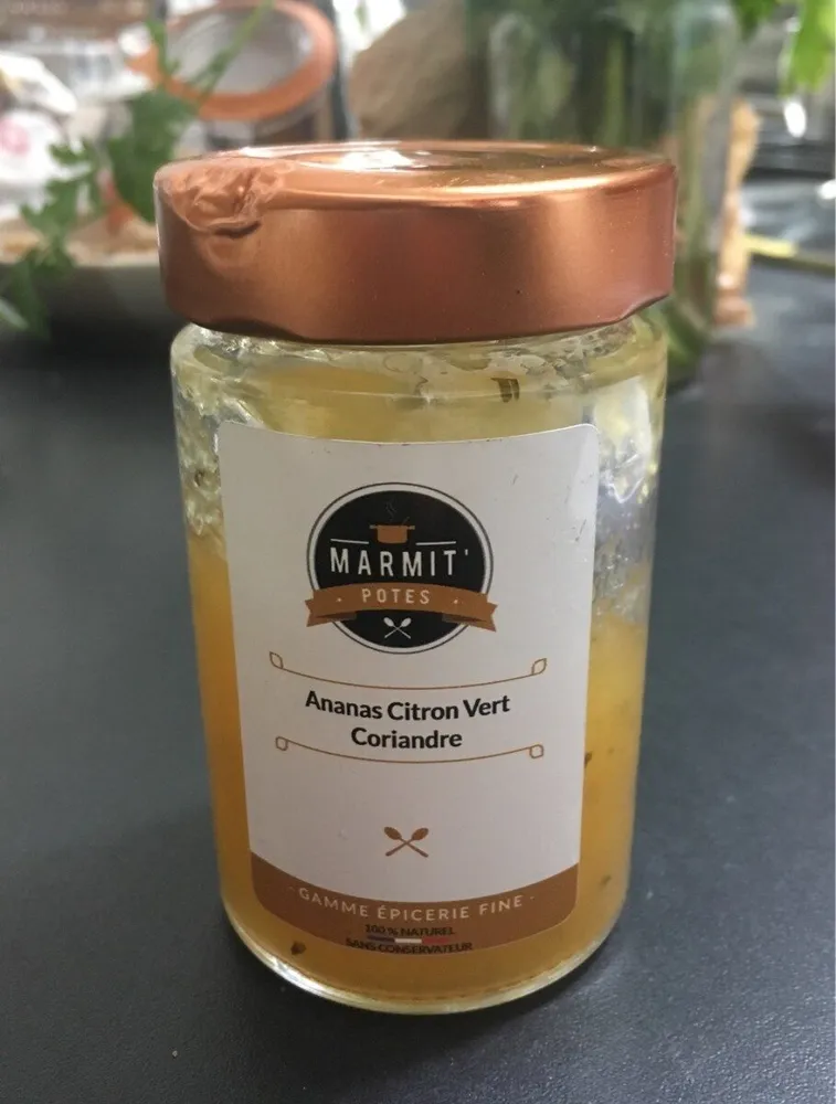 Confiture Ananas Citron vert Coriandre