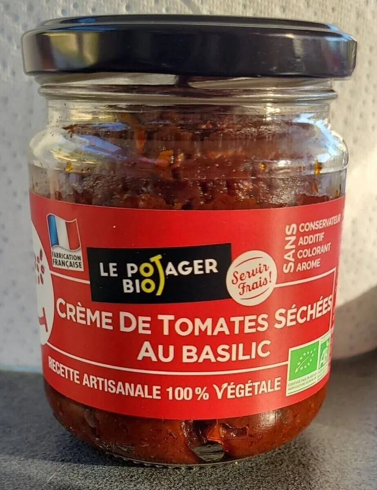 Crème de tomates séchées au basilic