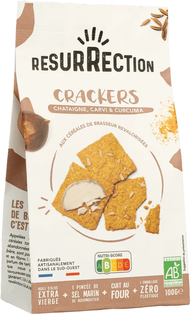 Crackers Châtaigne, Carvi & Curcuma
