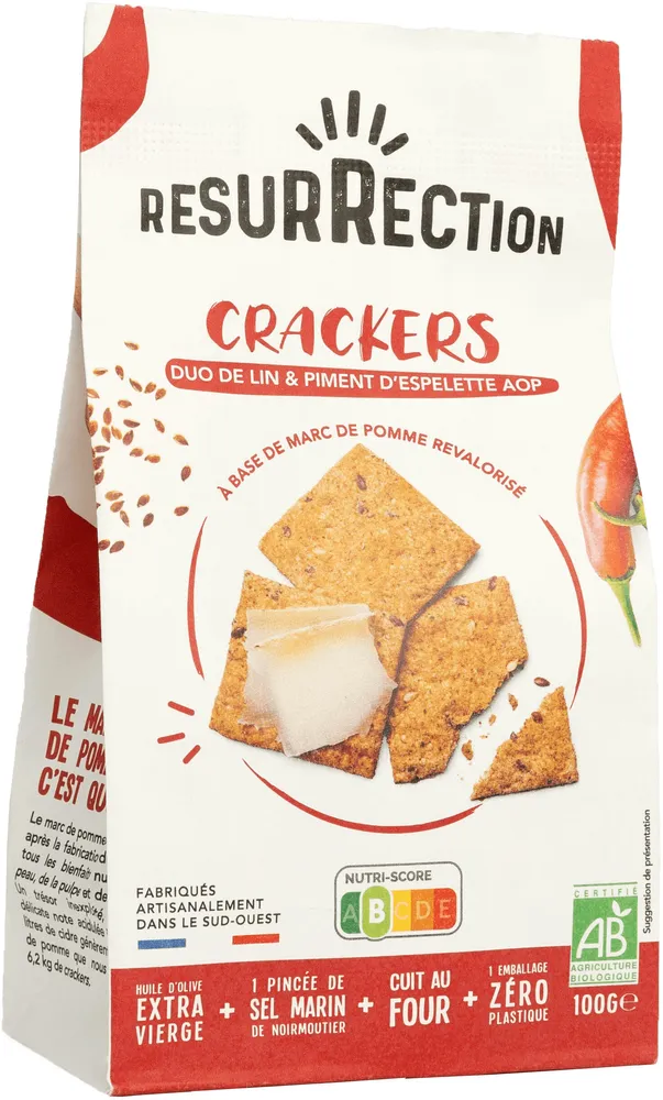 Crackers Duo de lin & piment d'Espelette AOP