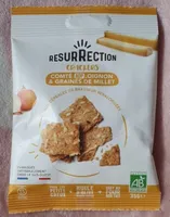 Crackers compté, oignon et graines de millet