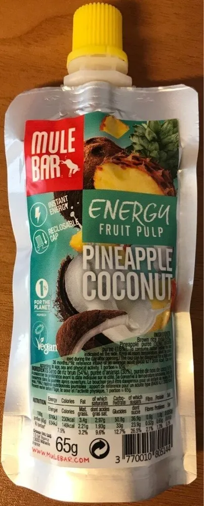 Energy fruit pulp - pineapple coconut