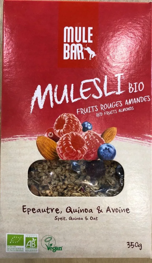 Mulesli fruits rouges amandes (350g)- muesli croustillant
