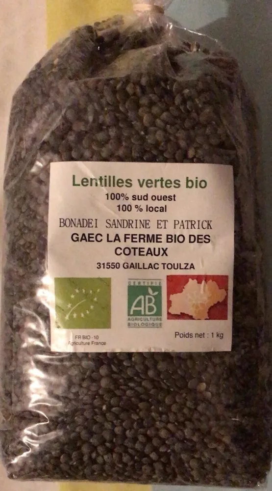 Lentilles vertes bio