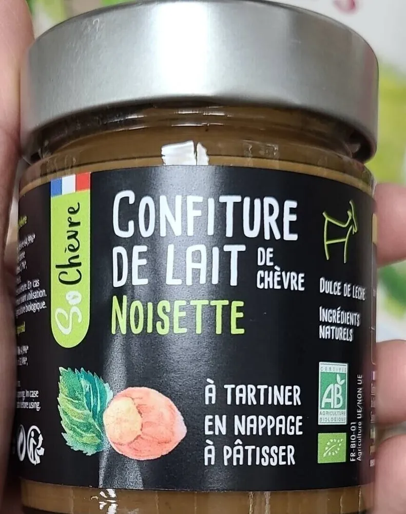Confiture de lait de chèvre et noisettes