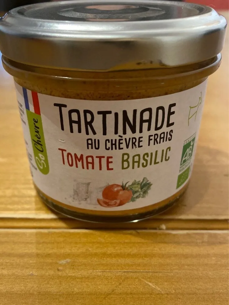 Tartinade au chevre frais tomate basilic