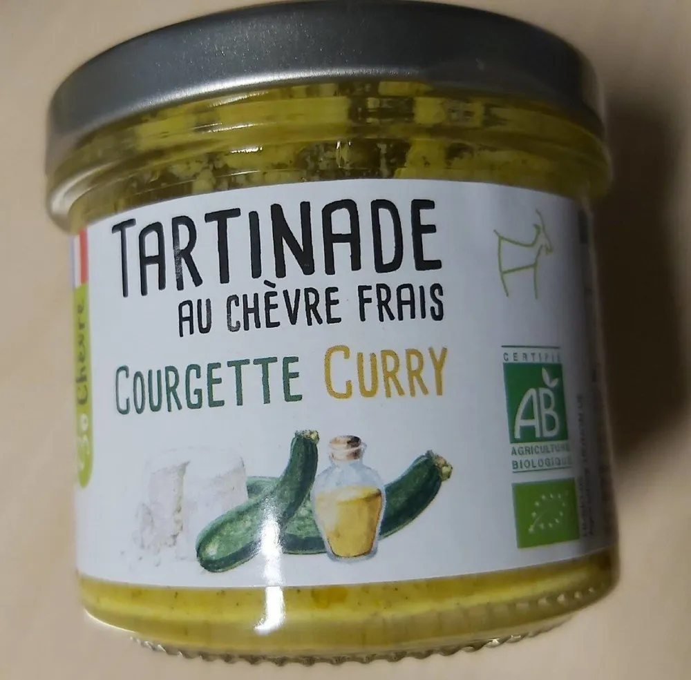 Tartinade chèvre frais courgette curry