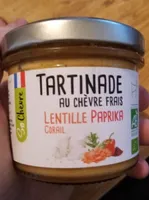 Tartinade au chèvre frais, lentilles corail et paprika