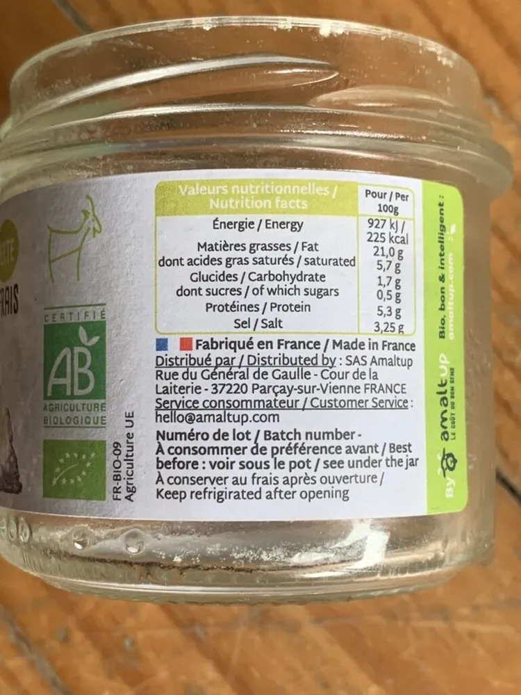 Olivade verte au chèvre frais