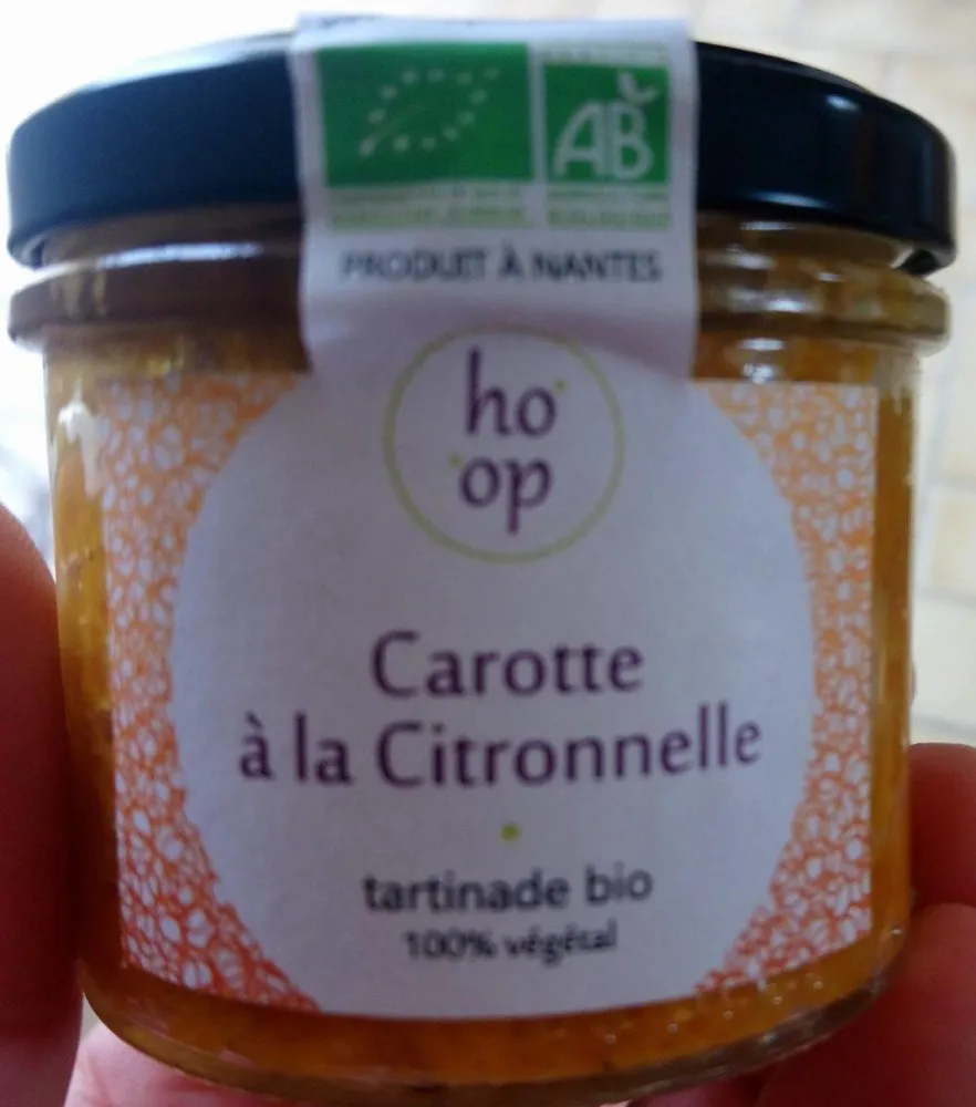 Tartinade carotte à la citronnelle