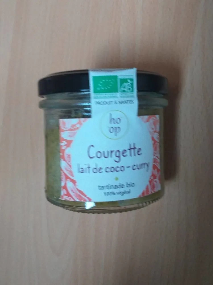 Tartinade bio - Courgette lait de coco - curry