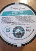 Creme glacée menthe pepites de chocolat