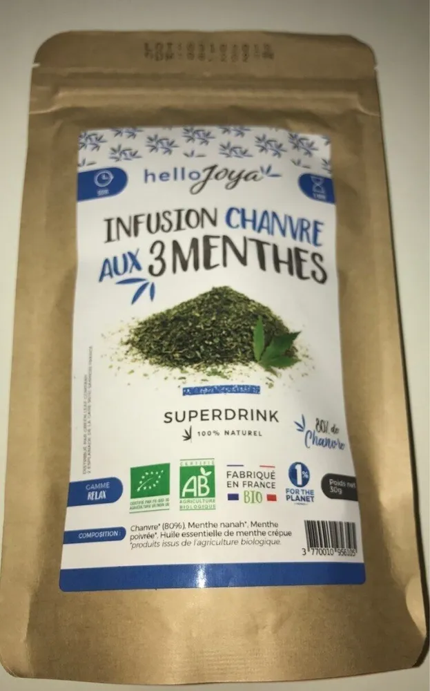 Infusion chanvre aux 3 menthes