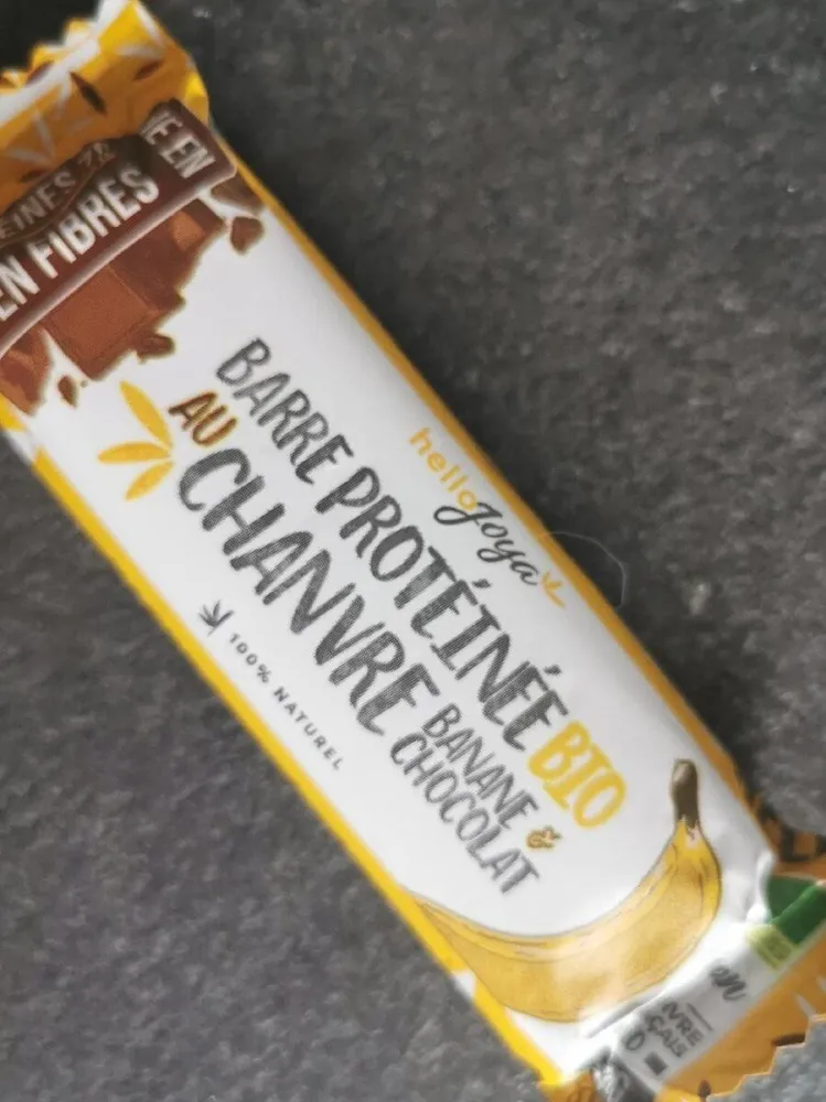 Barre protéinée au chanvre banane et chocolat bio