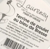 Terrine de poulet au bleu de Bresse