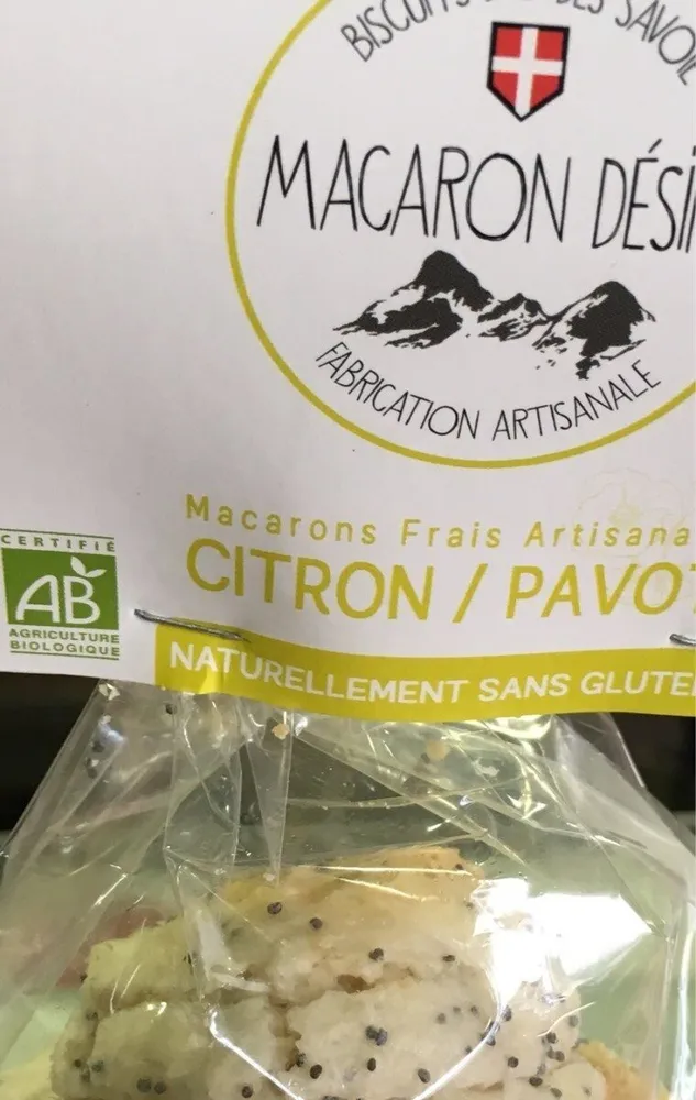 Macaron frais citron pavot