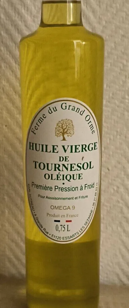 Huile vierge de tournesol Oléique
