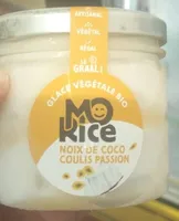 Glace noix de coco coulis passion