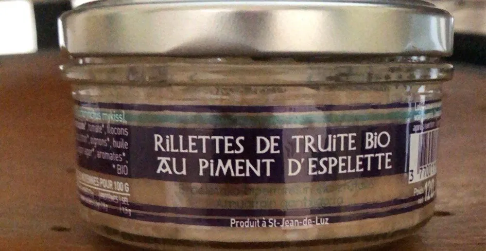 rillettes de truite bio au piment d’espelette