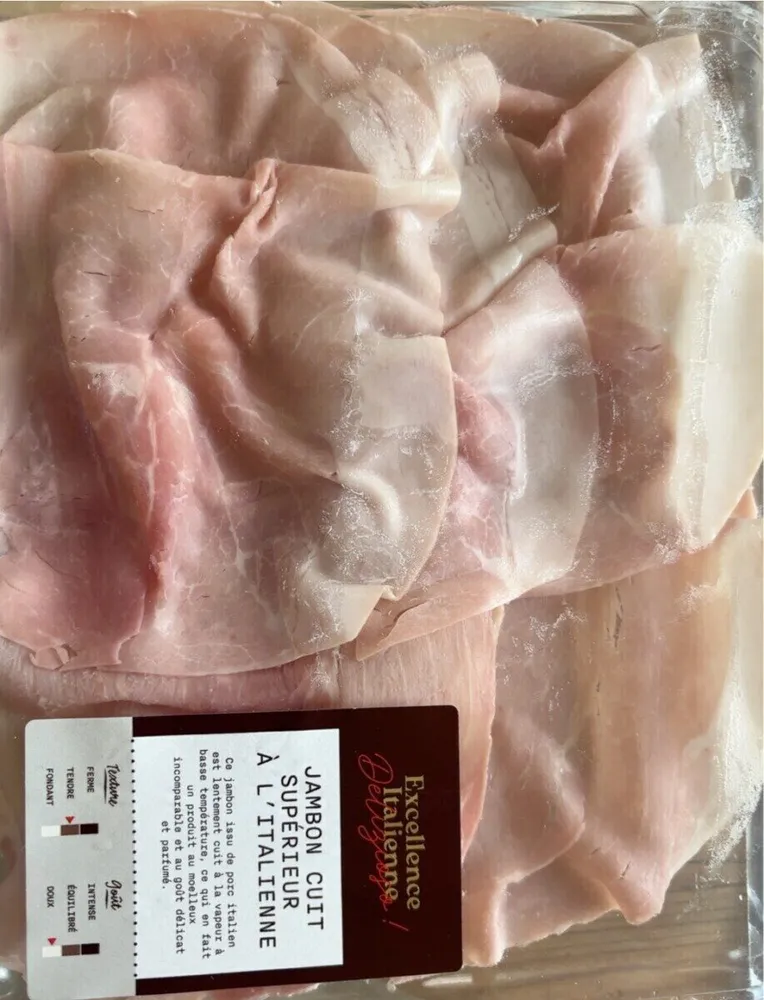 Jambon cuit supérieur a l’italienne