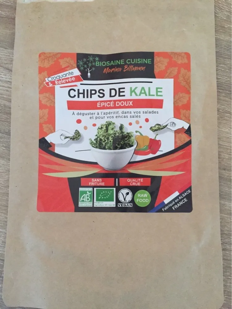 Chips de kale epice