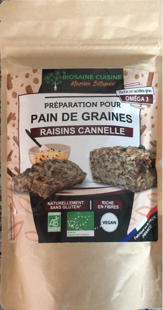 Preparation pour pain de graines - Raisins cannelle