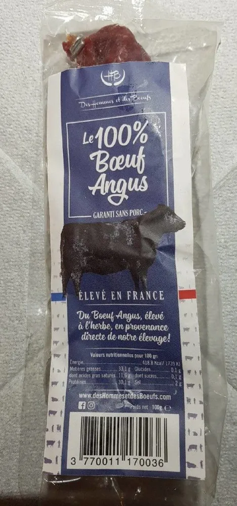 Saucisson 100% boeuf Angus