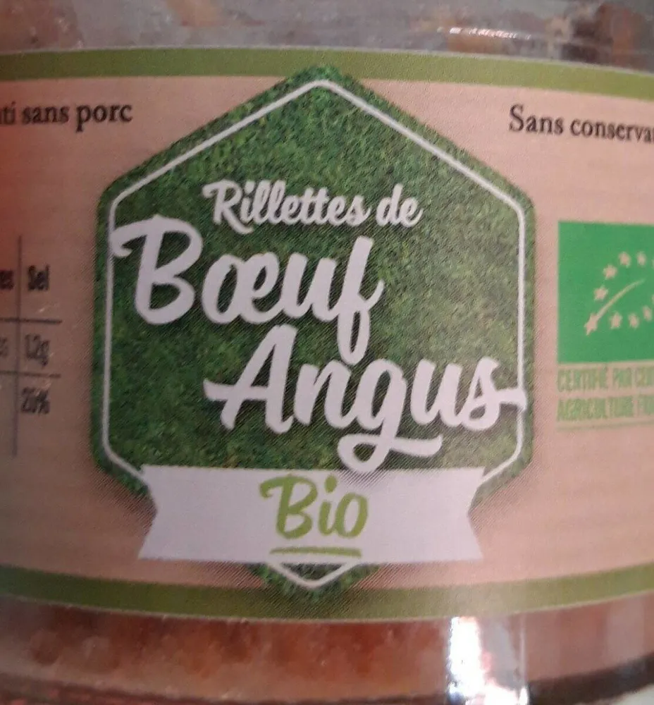 Rillettes de bœuf angus bio