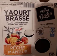 Yaourt brassé pèche mangue