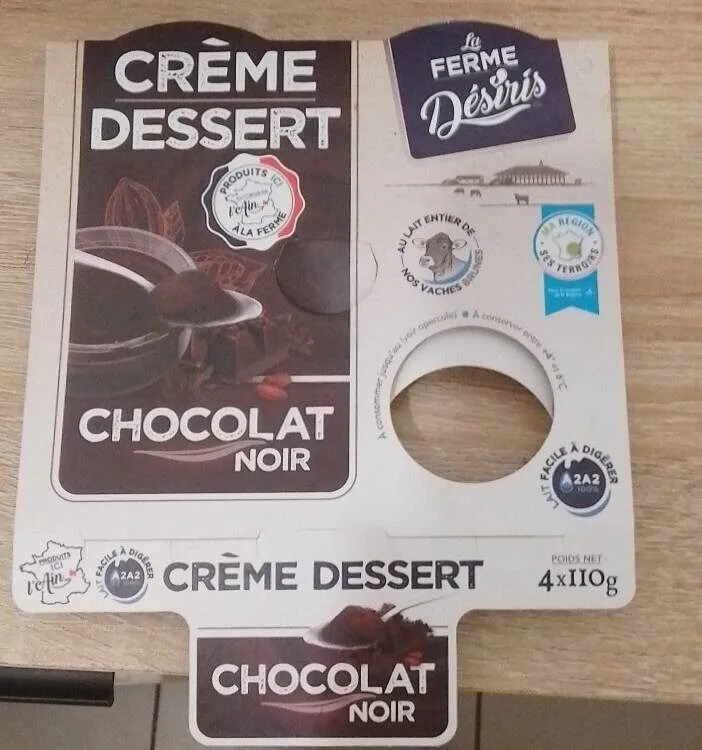 Crème dessert chocolat noir