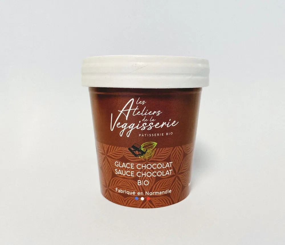 Glace chocolat sauce chocolat
