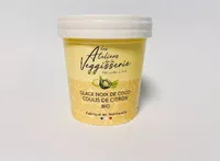 Glace noix de coco coulis de citron bio