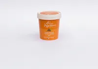 Glace praliné et sa sauce caramel