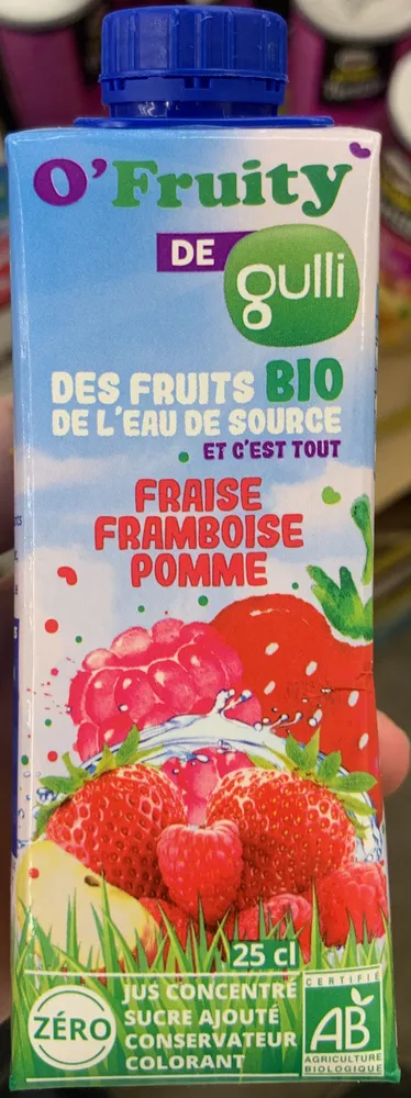 O'fruity - Jus concentré des fruits de l'eau de source