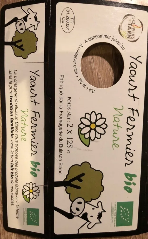 Yaourt Fermier Bio