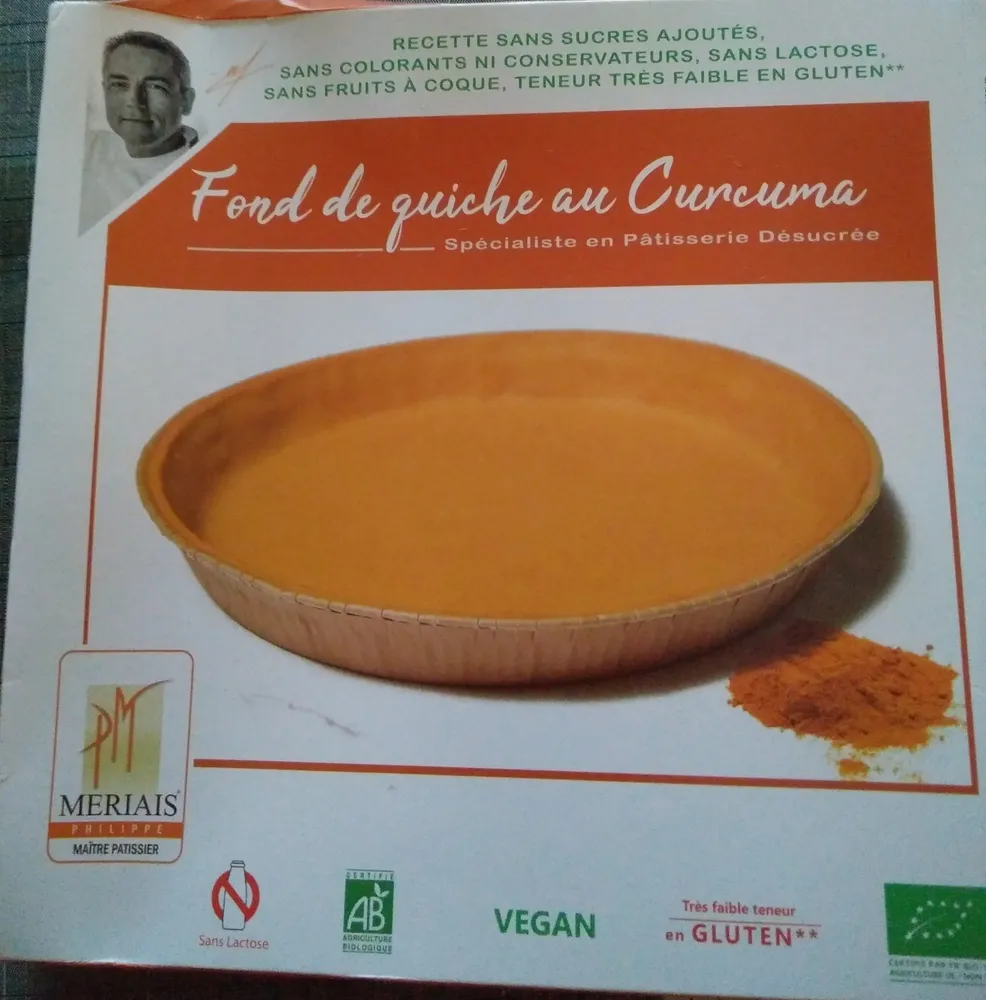 Fond de quiche au Curcuma