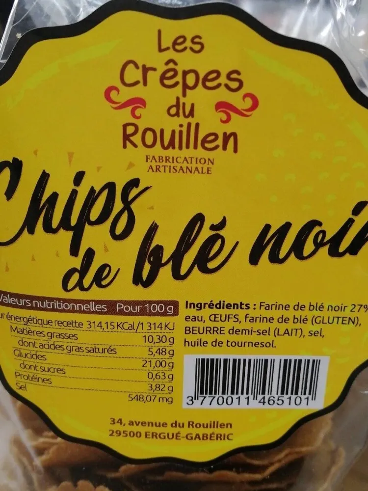 Chips de blé noir