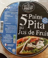 5 pains pita au jus de fruit